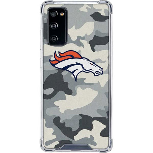 NFL Denver Broncos Camo Galaxy S20 FE Clear Case